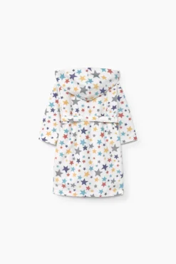 Albornoz niños rizo 100% algodón estrellas