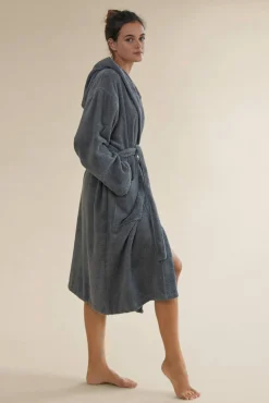 Albornoz rizo algodón capucha unisex