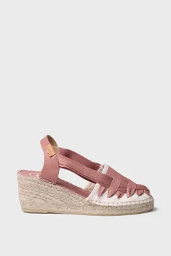 Alpargata de cuña media con cintas
