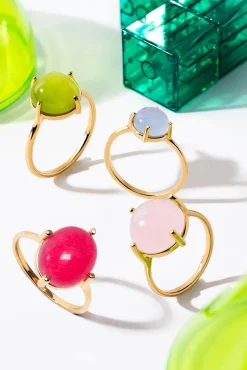Anillo Celebrate Azul Baño Oro