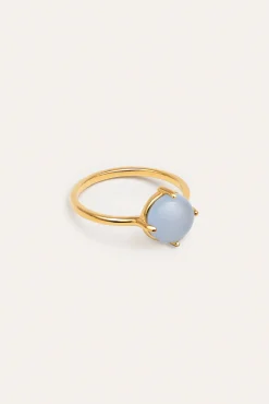 Anillo Celebrate Azul Baño Oro
