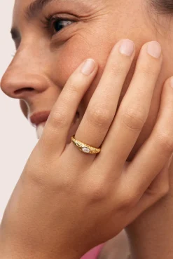 Anillo Organic River Baño Oro
