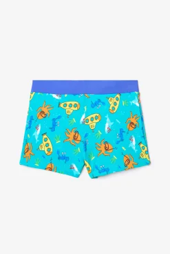 Bañador corto rayas pulpo