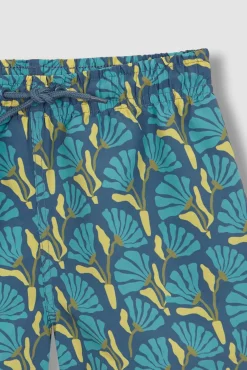 Bañador de flores azul