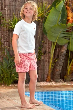 Bañador estampado langosta rosa