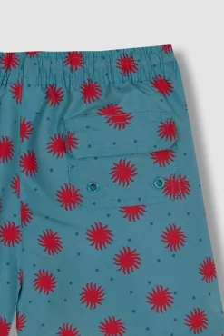 Bañador estampado soles azul claro