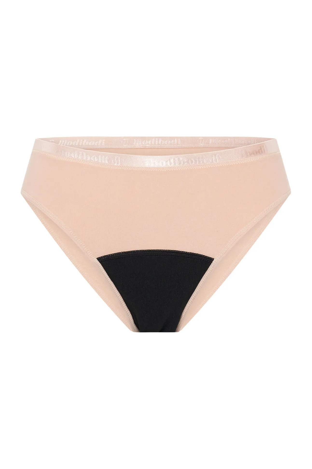 Bañador menstrual nailon reciclado negro absorción ligero moderado