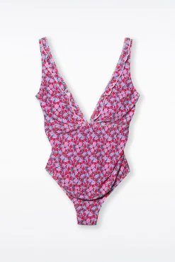 Bañador premamá con textura print flores