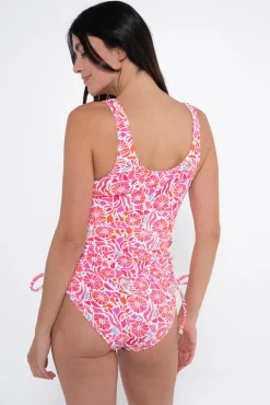 Bañador premamá de canalé estampado