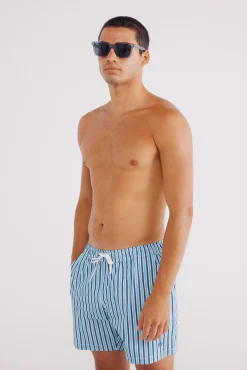 Bañador seersucker estampado rayas