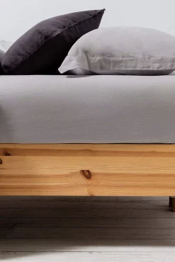 Bajera de lino algodón. Cama 180-200cm.