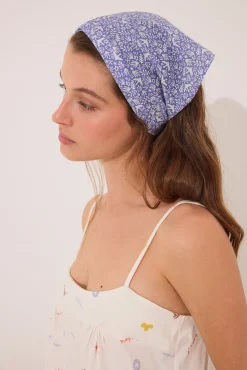Bandana pelo estampado azul