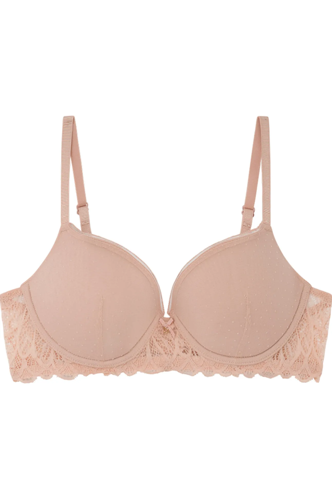 BEAUTIFUL Sujetador encaje tul rosa