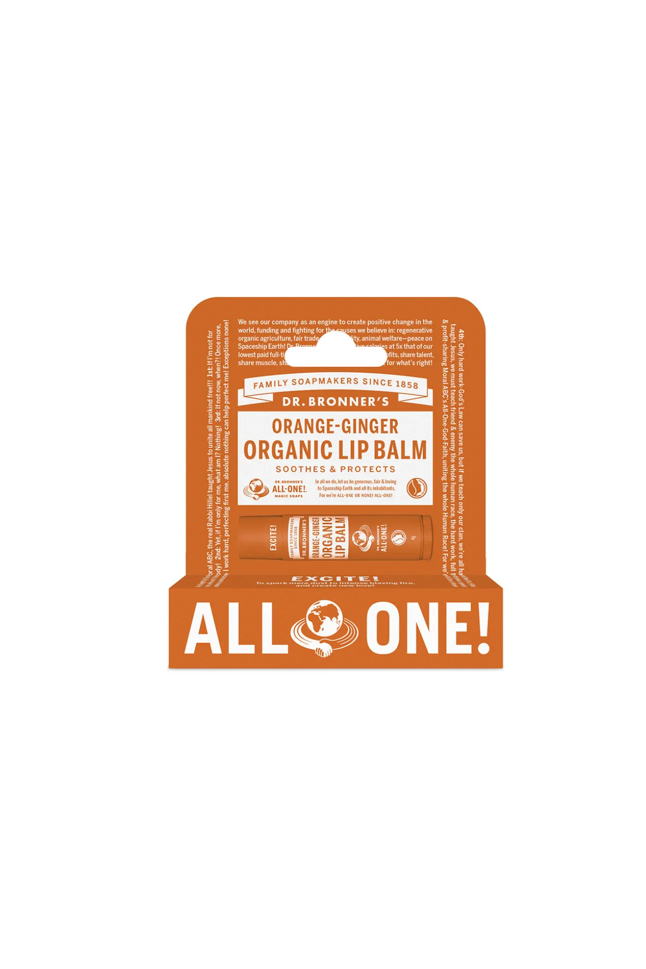 Bálsamo labial orgánico "Naranja-Jenjibre"