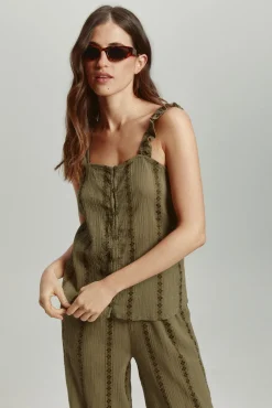 Blusa loose fit tirantes