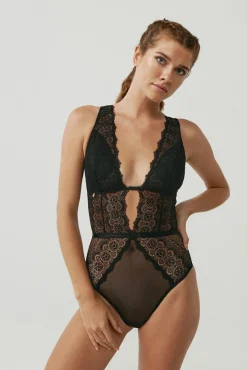 Body encaje triangular Sikkim Black