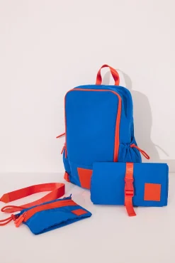 Bolso cartera nylon azul