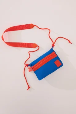 Bolso cartera nylon azul