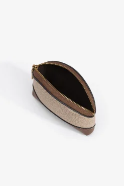 Bolso efecto lona bicolor