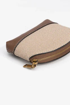 Bolso efecto lona bicolor