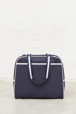 Bolso pádel efecto piel azul marino