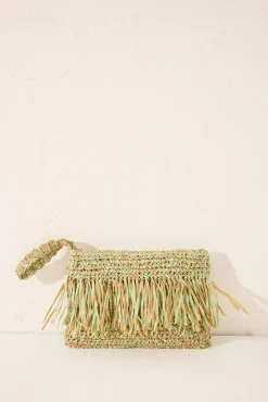 Bolso pequeño rafia flecos