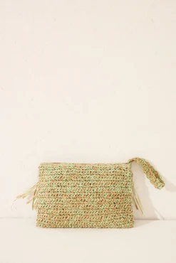 Bolso pequeño rafia flecos