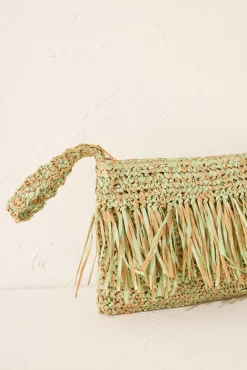 Bolso pequeño rafia flecos