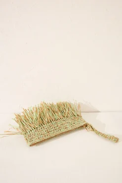 Bolso pequeño rafia flecos