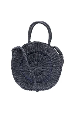 Bolso redondo de rafia