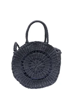 Bolso redondo de rafia