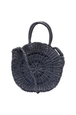 Bolso redondo de rafia