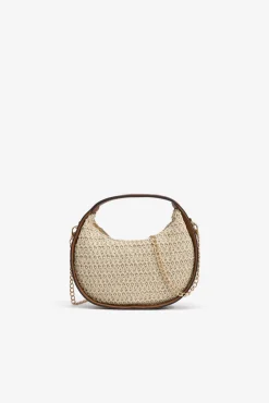 Bolso Redondo Efecto Mimbre