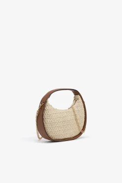 Bolso Redondo Efecto Mimbre