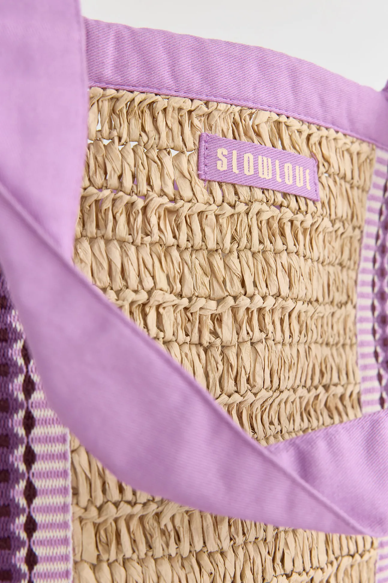Bolso shopper rafia cintas