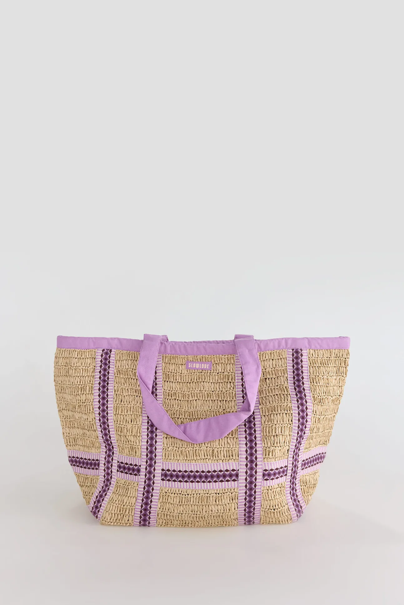 Bolso shopper rafia cintas