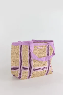 Bolso shopper rafia cintas