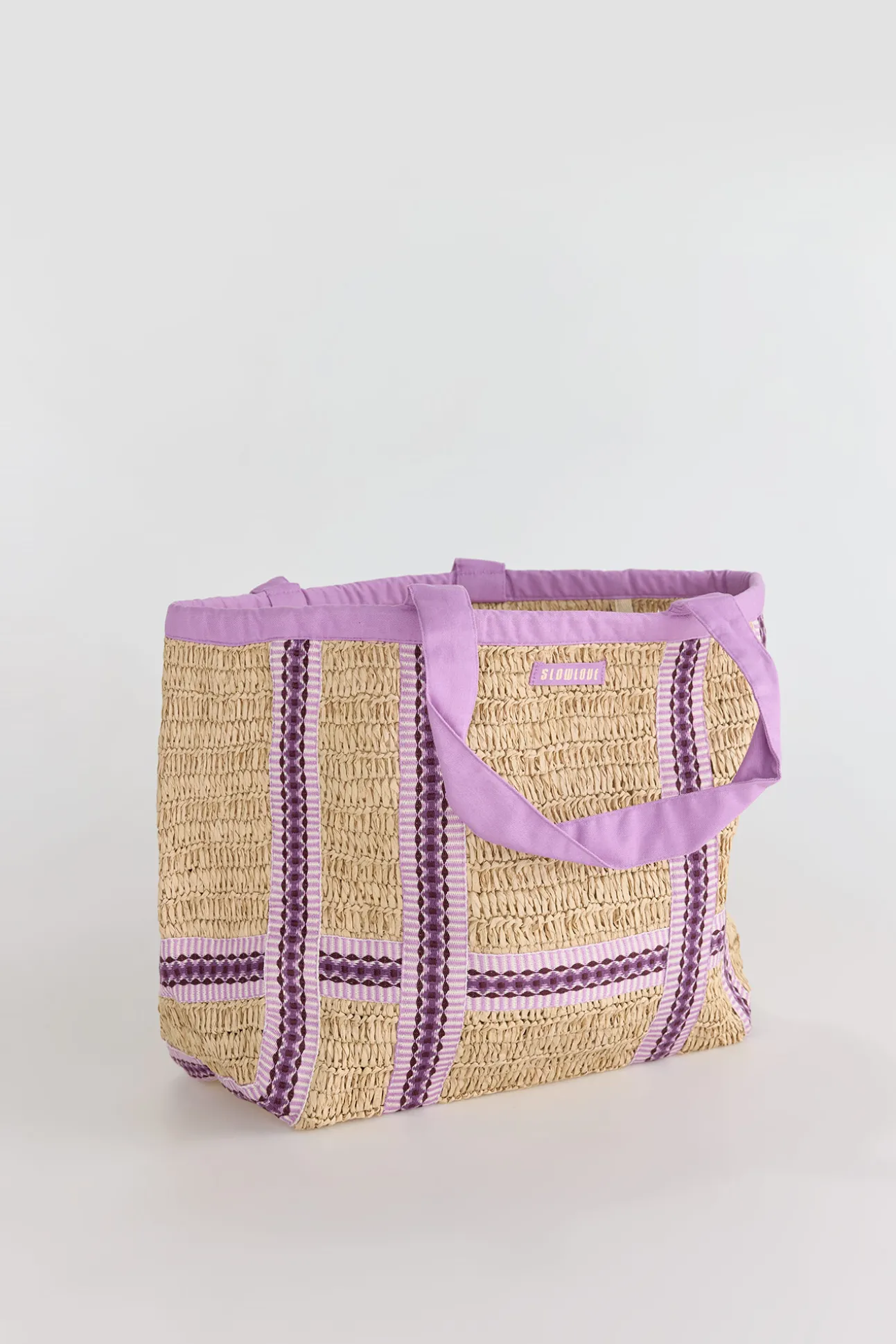 Bolso shopper rafia cintas