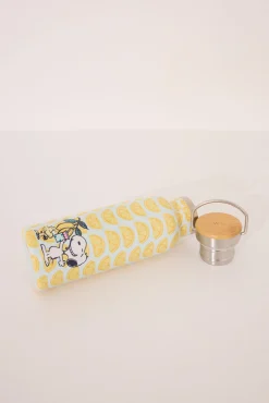 Botella metal print limones Snoopy