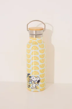 Botella metal print limones Snoopy
