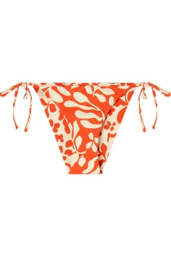 Braga bikini reversible tiras print rojo