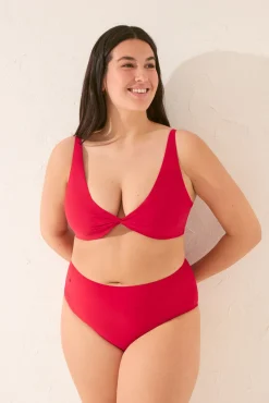 Braga bikini alta moldeadora rojo