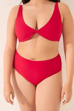 Braga bikini alta moldeadora rojo