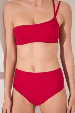 Braga bikini alta moldeadora rojo