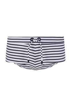 Braga bikini boxer rayas navy