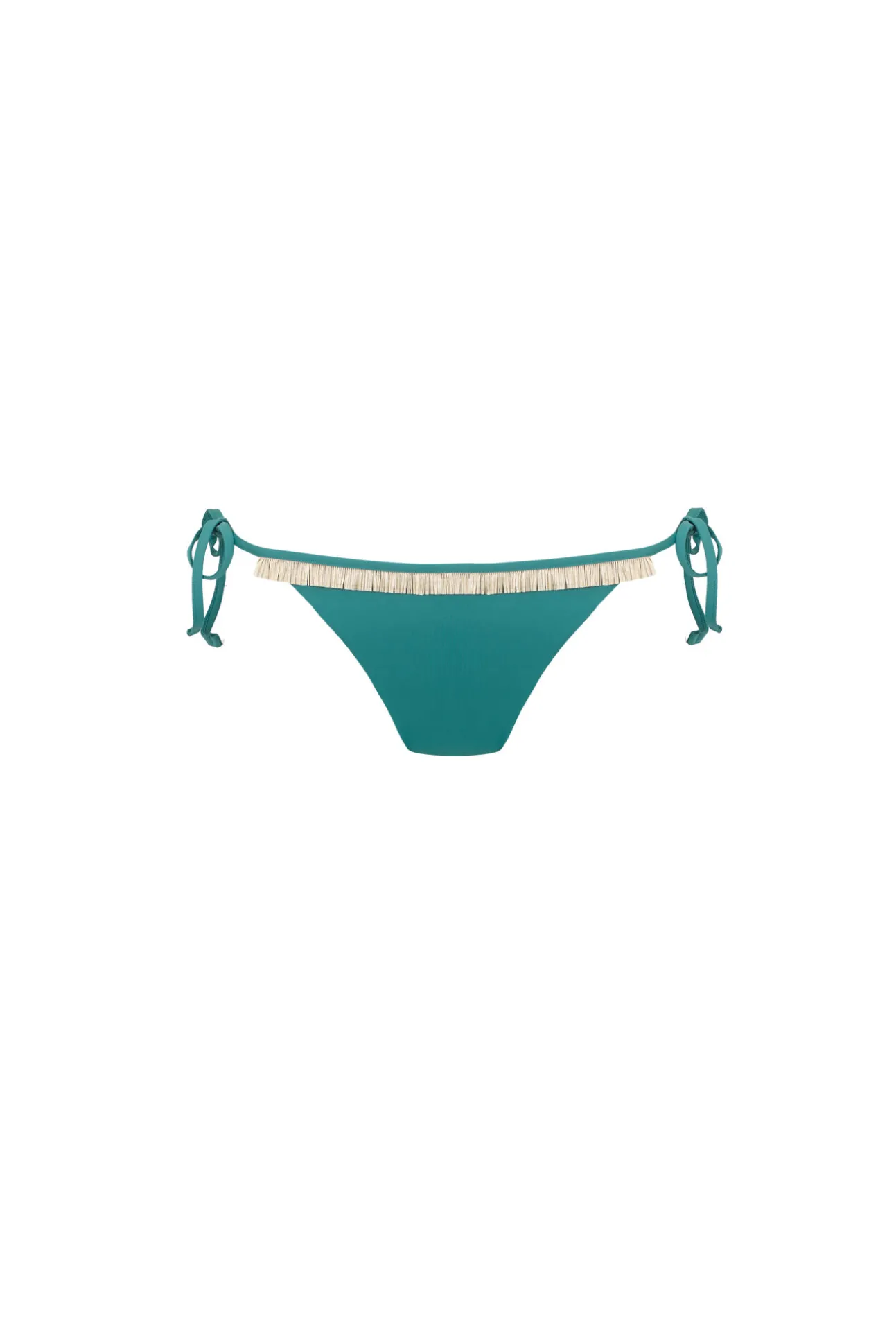 Braga bikini brasileña flecos verde
