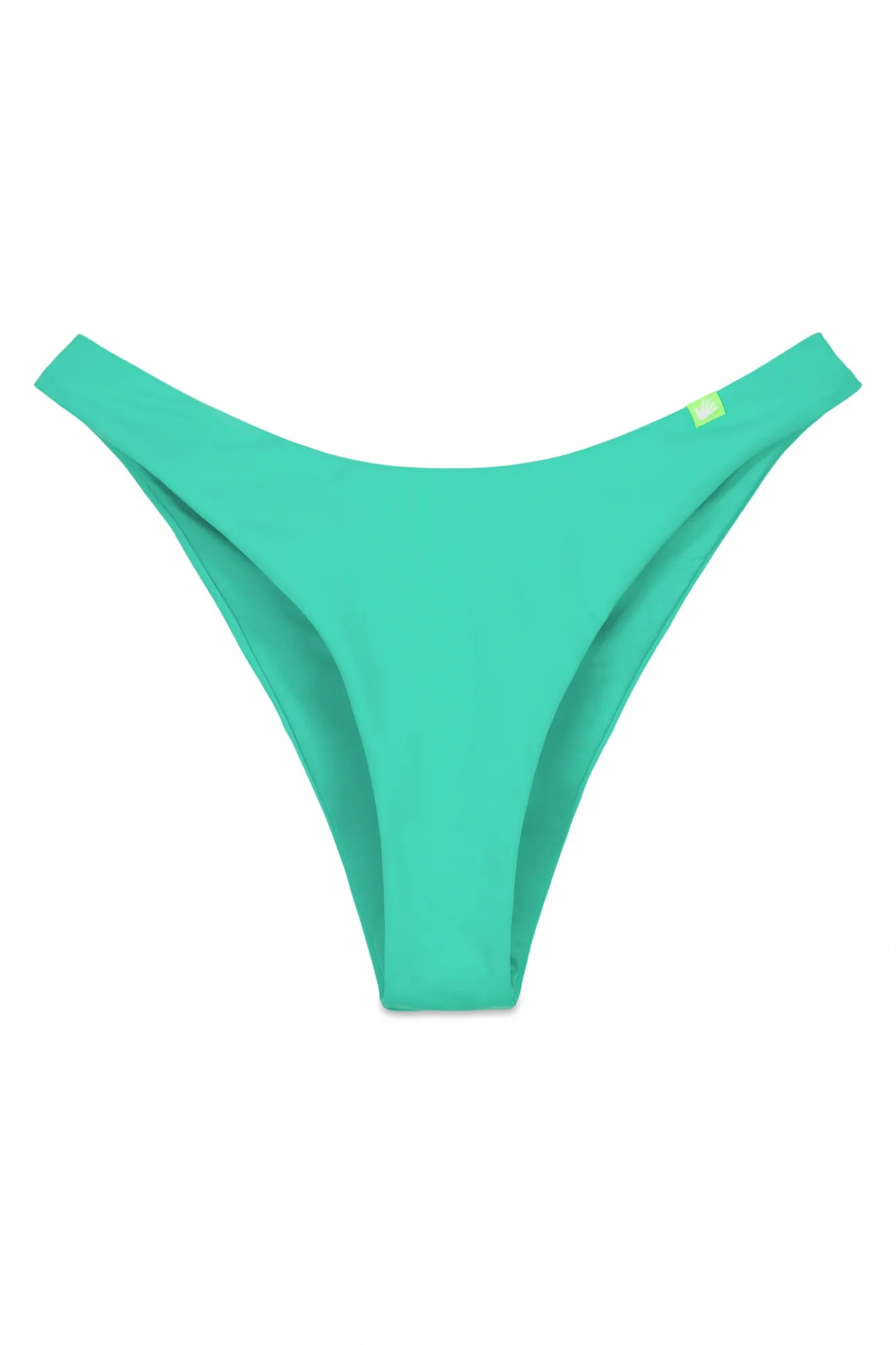 Braga bikini brasileña frunce verde