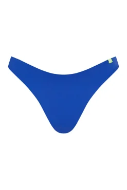 Braga bikini brasileña frunce azul