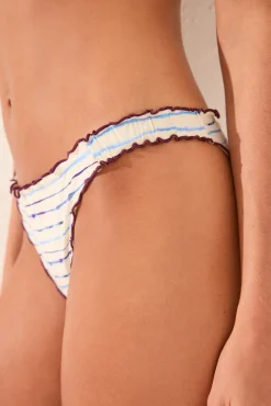 Braga bikini clásica azul rayas