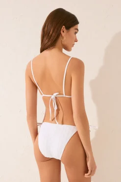 Braga bikini clásica bordado suizo blanco